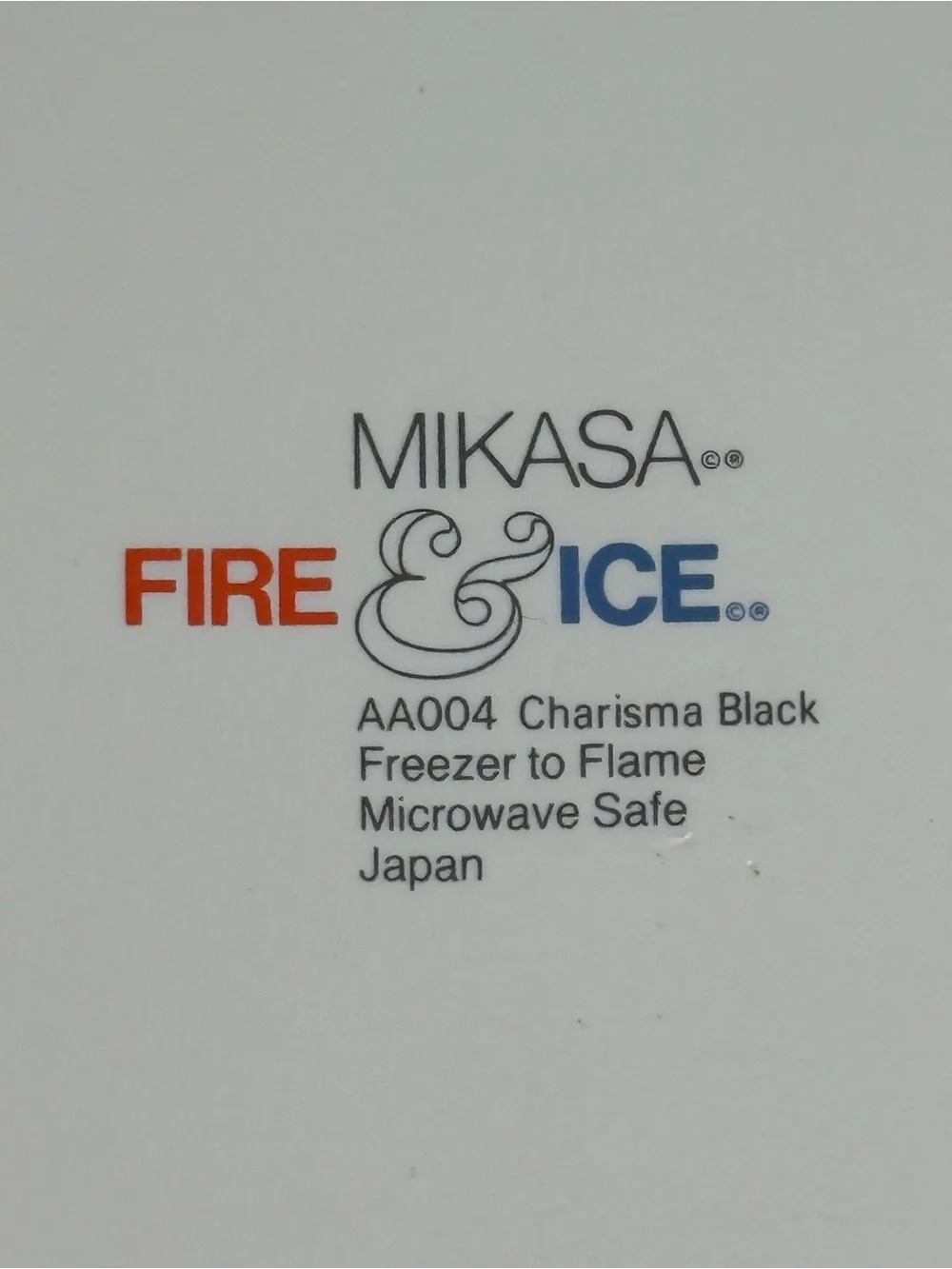 Mikasa Fire & Ice Charisma Black AA004 Covered Casserole Dish Glass Lid Japan